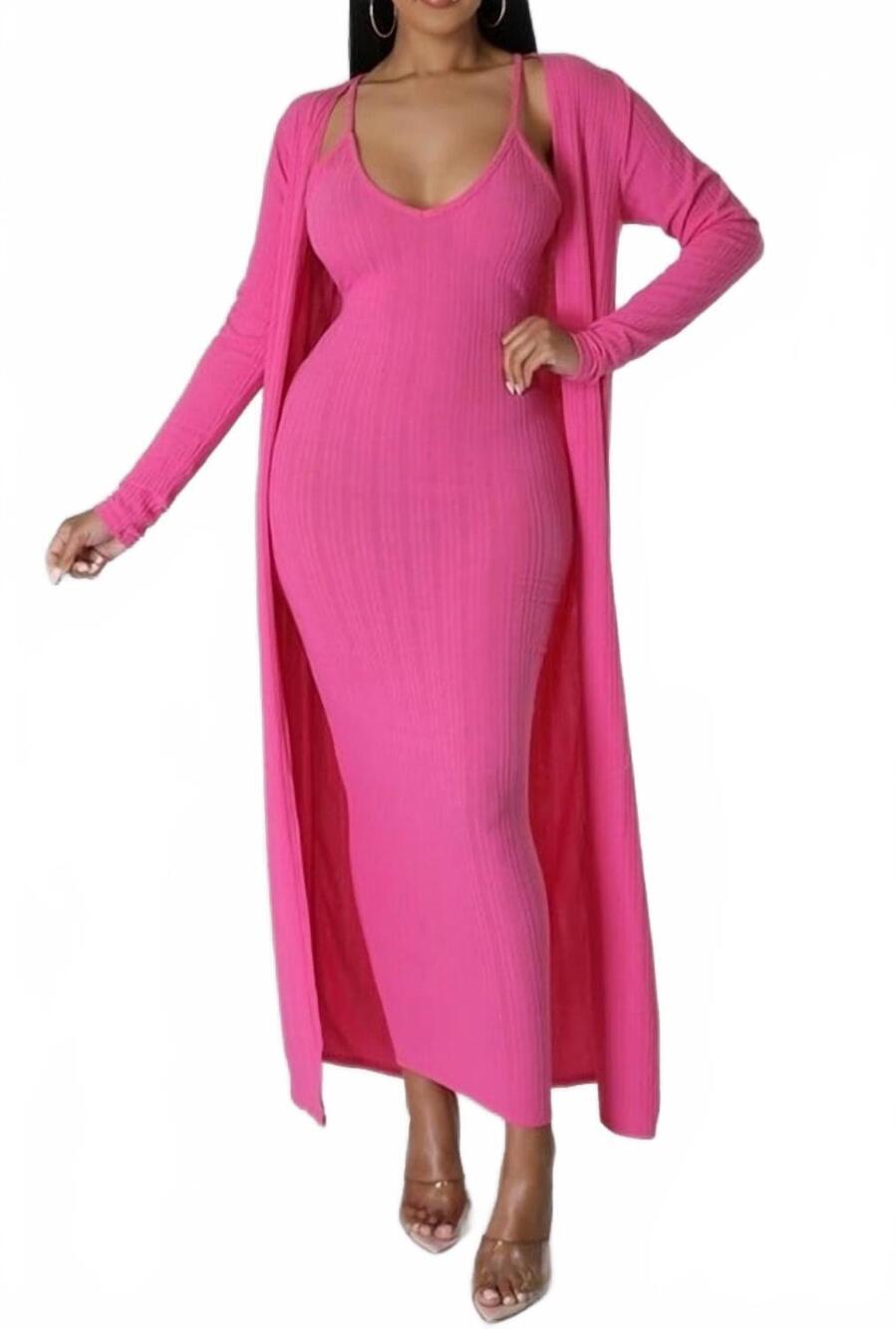 NEW 5BESTIES dress and cardigan set in pink